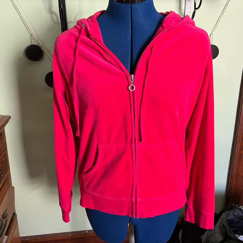 NY&C velour zip up hoodie